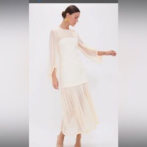 Tuckernuck Cream Long Sleeve Dress brand new never worn